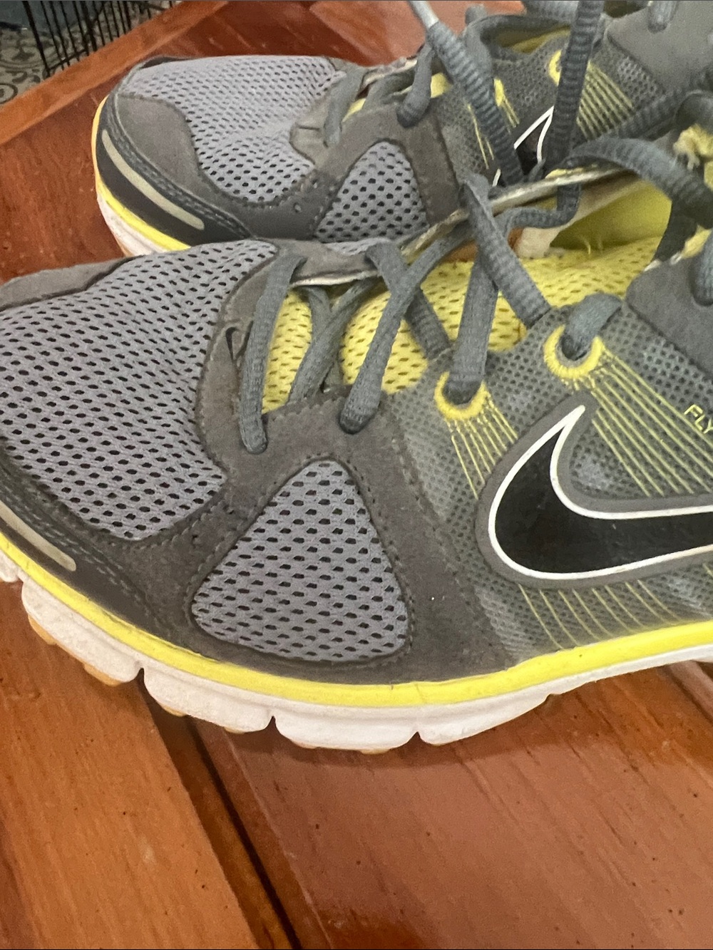 Nike Men’s Gray and Yellow Running Shoes